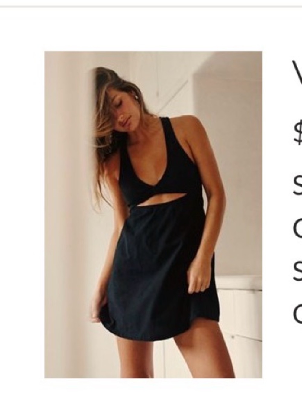 Free People black Cutout Mini Dress